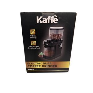 Kaffe KF8061 Electric Flat Burr Coffee Grinder 10 Settings Black 200W NEW